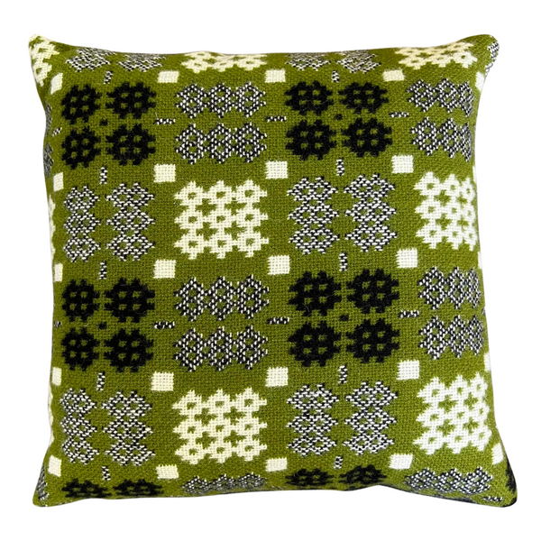 Welsh Tapestry Cushion - Green