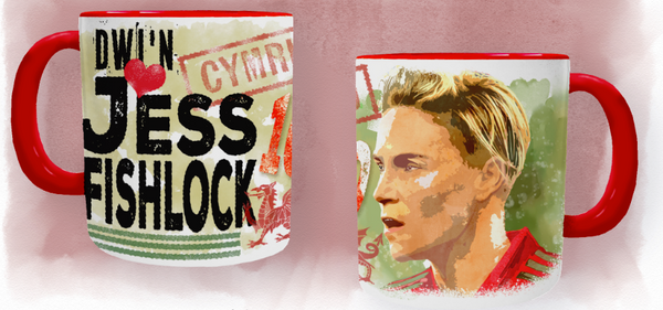 Jess Fishlock Football Welsh Mug - Mugbys