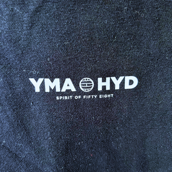 Siwmper Hwdi Glas Tywyll SO58 gyda Yma o Hyd