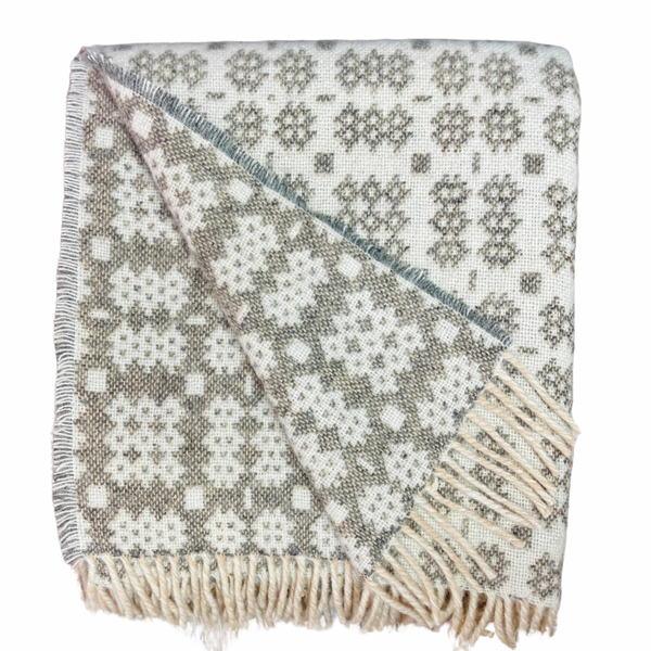 Quarry Grey Welsh Tapestry Throw - Tysul