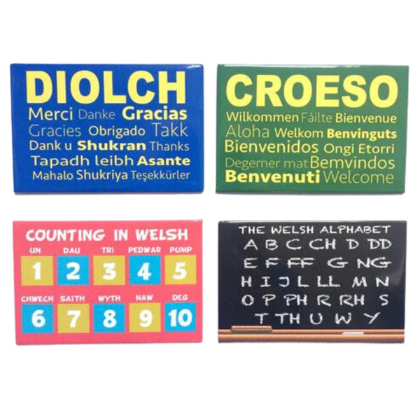 Learn Welsh Magnets - Pack of 4 Magnets