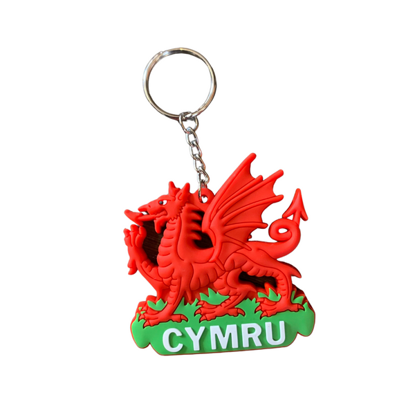 3 Welsh Dragon 'Cymru' Keyrings