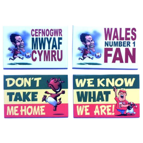 Welsh football Magnets - Pack of 4 Magnets