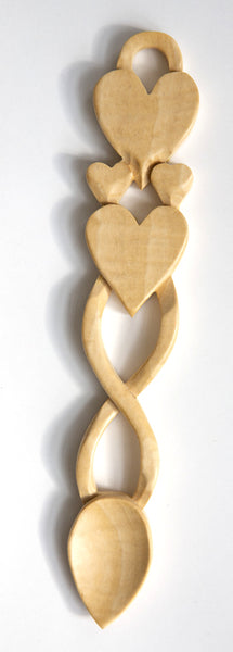 Two Hearts in One Lovespoon (Light) - 004b