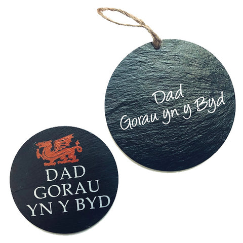 'Dad' Slate plaque and Coaster
