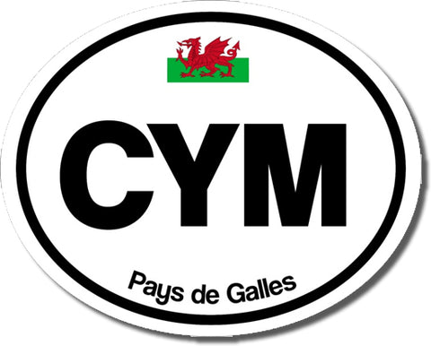 3 'CYM' Black & White Bumper Stickers