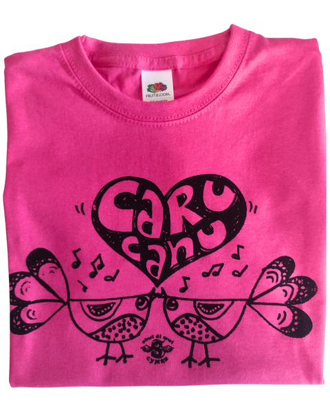 Child's T-Shirt - Caru Canu (love to sing) - Shwl Di Mwl