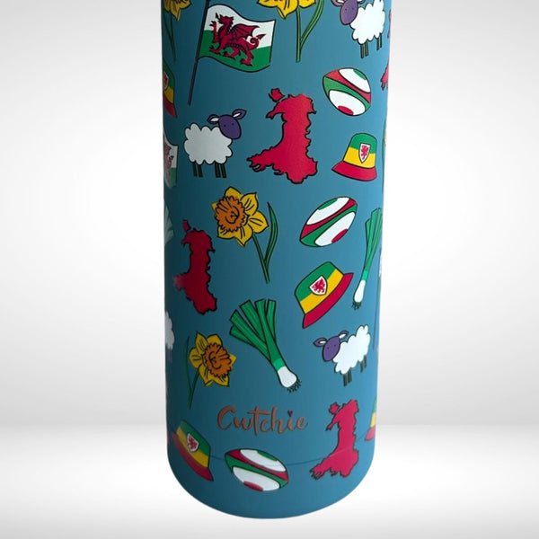 Potel Thermal Patrwm Cymreig - Pinc