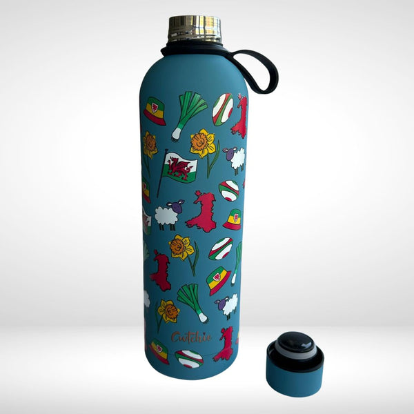 Potel Thermal Patrwm Cymreig - Pinc