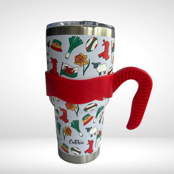 Potel Thermal Patrwm Cymreig - Melyn