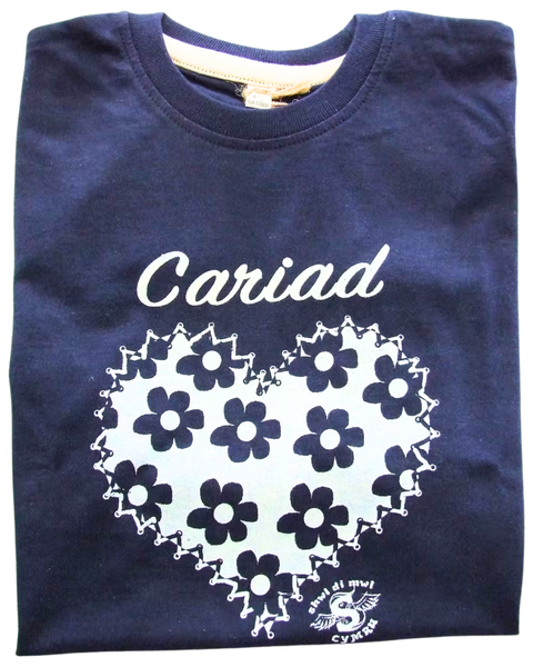 Child's T-Shirt - Cariad (love) - Shwl Di Mwl