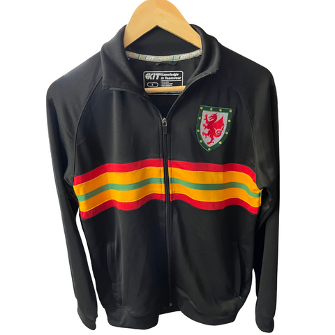 SO58 Black Cymru Vintage Track Top
