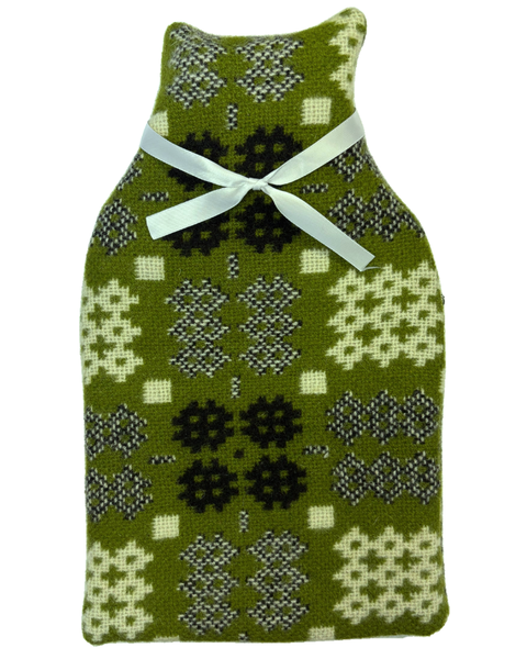 Welsh Tapestry Hot Water Bottle Cover - Green