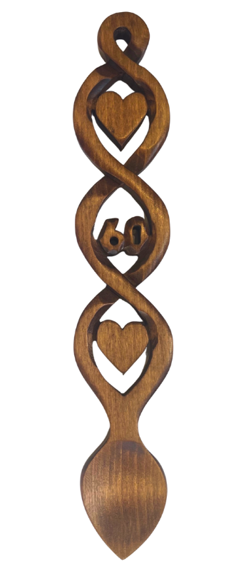 Classical 60th Wedding Anniversary Lovespoon - 024f