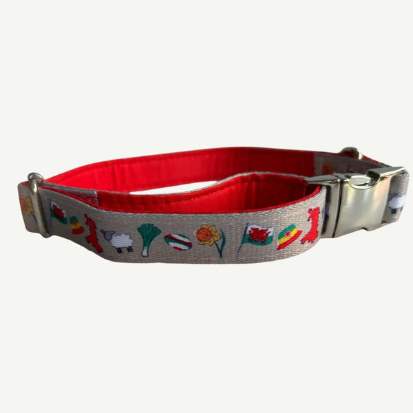 Colar Ci Patrwm Cymreig - Maint Bach