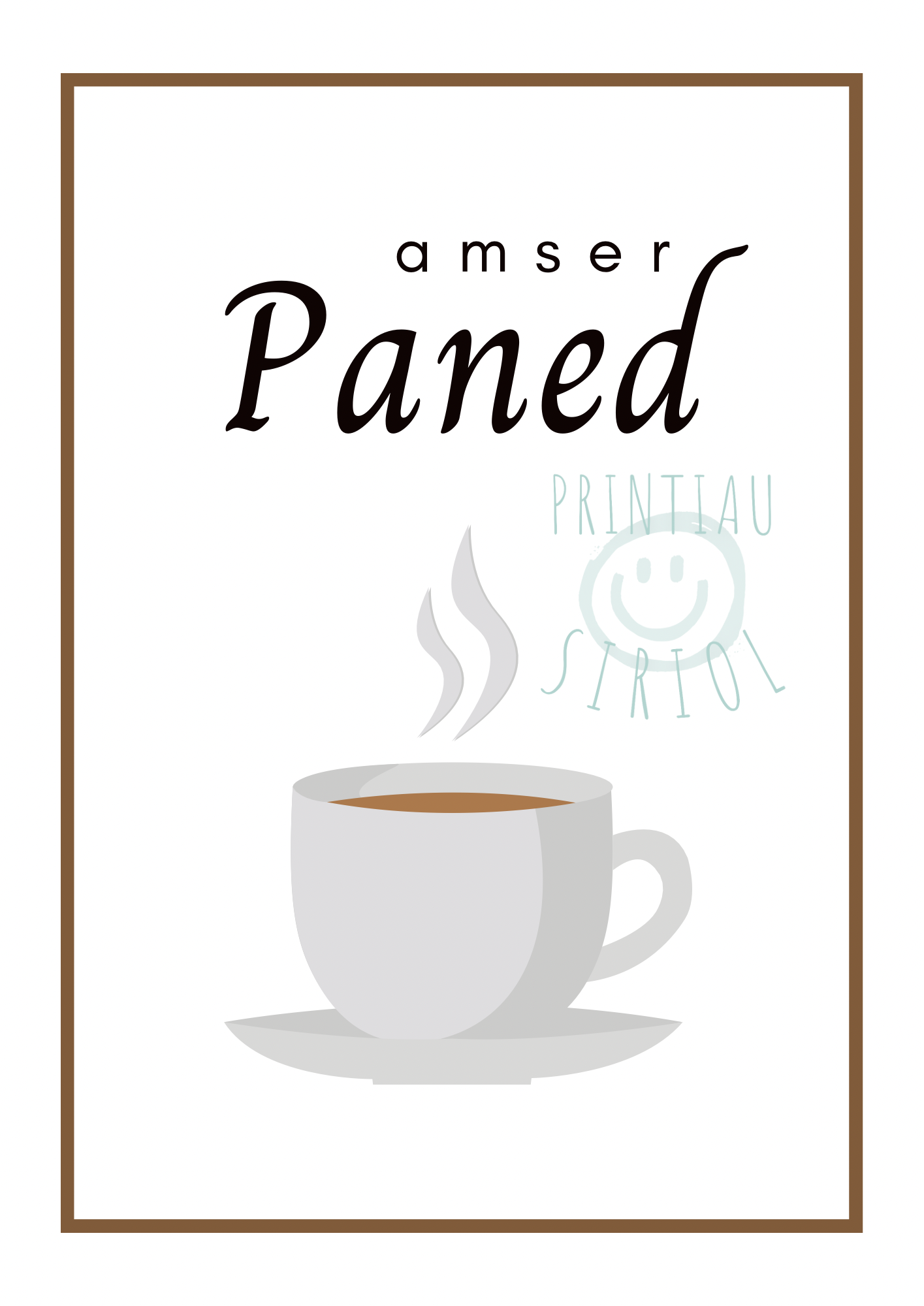 Amser Paned (Cuppa) - Printiau Siriol