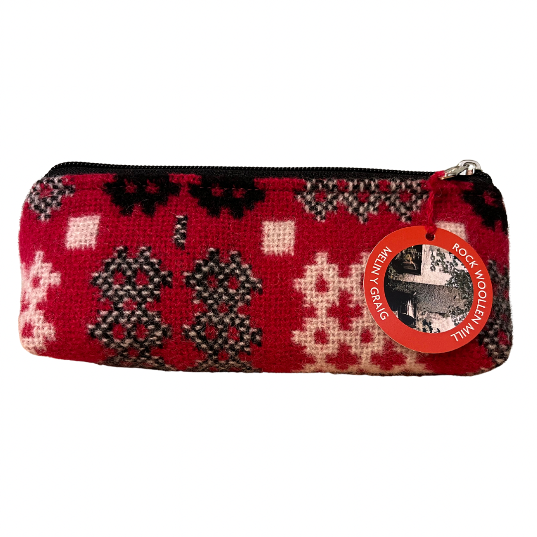 Welsh Tapestry Pencil Case - Red
