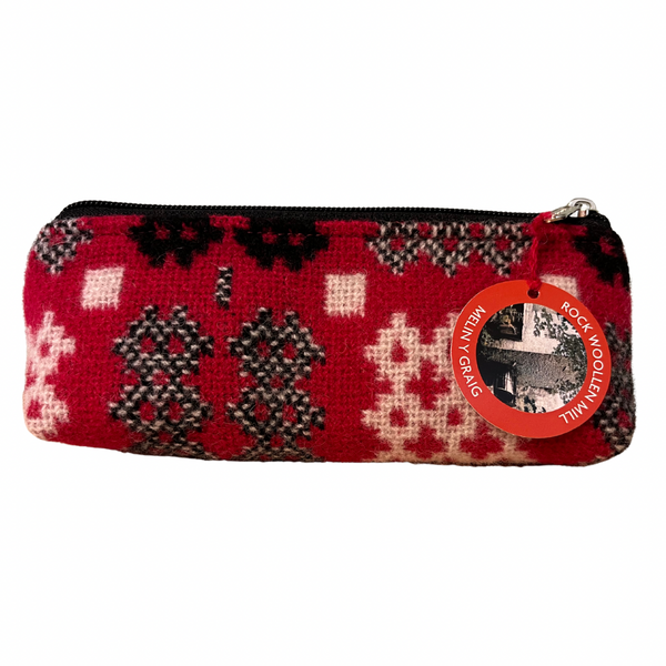 Welsh Tapestry Pencil Case - Red