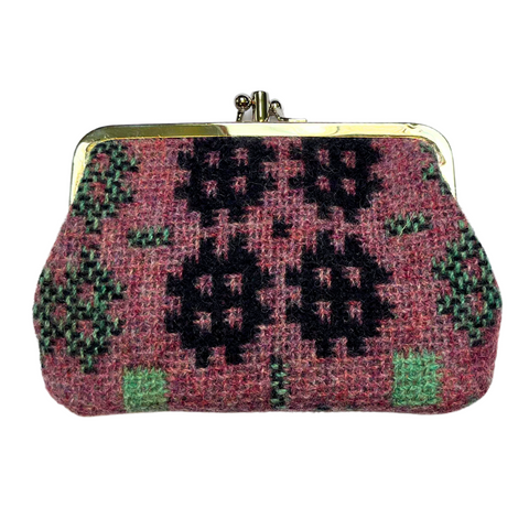 Welsh Tapestry Small Coin Purse - Pink Amaranth