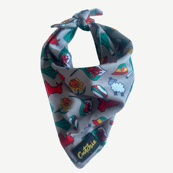 Bandana Ci Patrwm Cymreig - Maint Bach