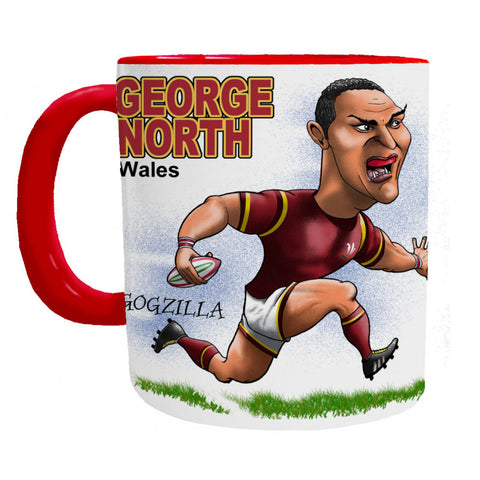 George North Mug - Wales Rugby Player Mug - Mugbys