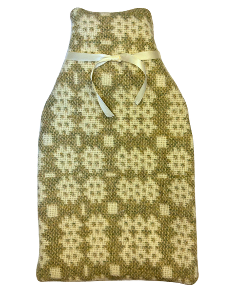 Welsh Tapestry Hot Water Bottle Cover - Light Green