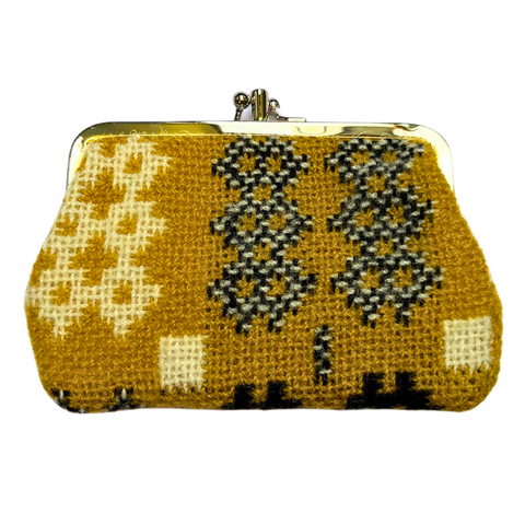 Welsh Tapestry Small Coin Purse - Golden