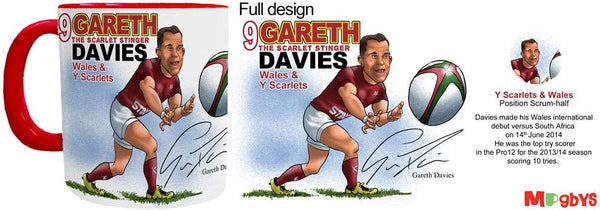 Gareth Davies Mug - Wales Rugby Player Mug - Mugbys