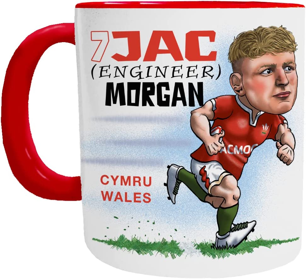 Jac Morgan - Wales Rugby Player Mug - Mugbys – Cadwyn Cyf