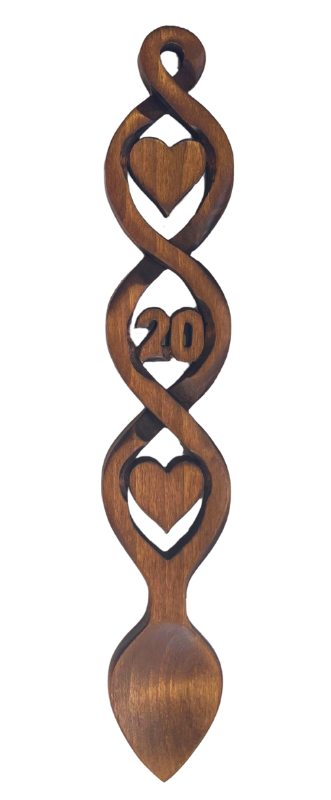 Classical 20th Wedding Anniversary Lovespoon - 019f