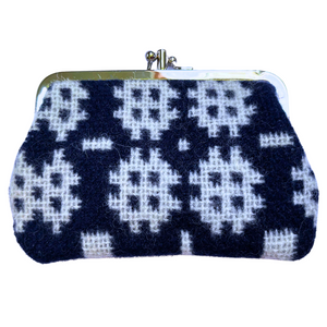 Welsh Tapestry Small Coin Purse - Navy Blue
