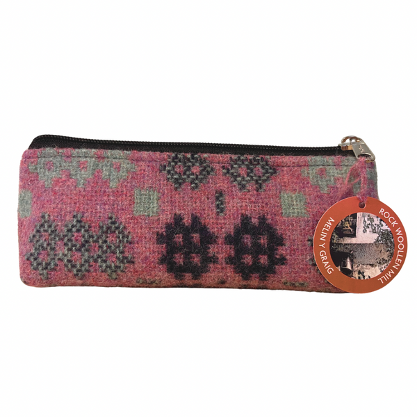 Welsh Tapestry Pencil Case - Pink Amaranth