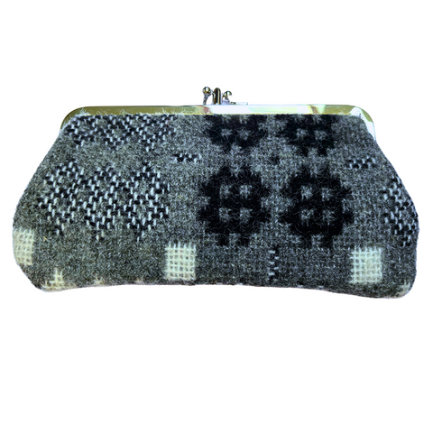 Welsh Tapestry Large Coin Purse - Grey