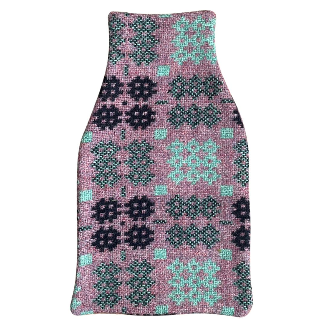 Welsh Tapestry Hot Water Bottle Cover - Pink Amaranth