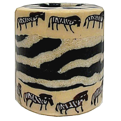Zebra Pillar Candle