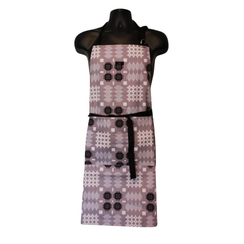 Welsh Tapestry Print Apron - Grey