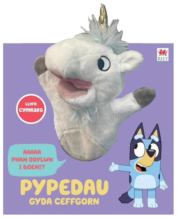 Bluey - Pypedau gyda Ceffgorn Welsh Story Book