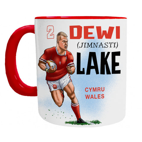 Dewi Lake Mug - Wales Rugby Player Mug - Mugbys