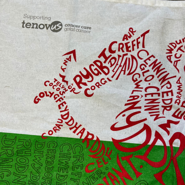 Tenovus Fundraising Tea Towel - Gruff the Doodlegram Dragon
