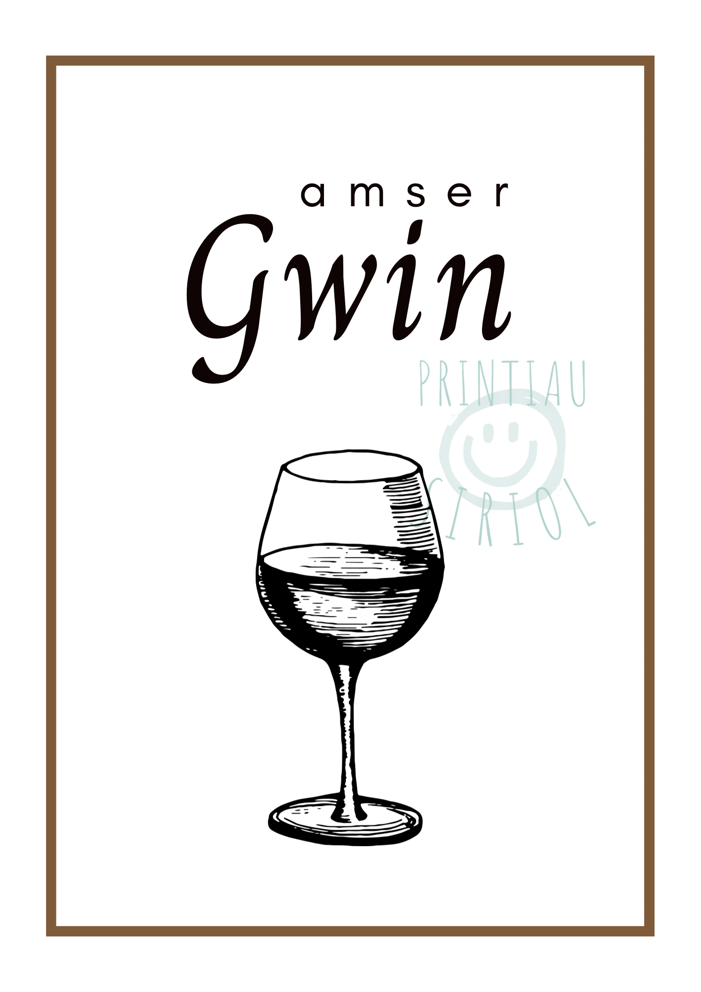 Amser Gwin (Wine) - Printiau Siriol