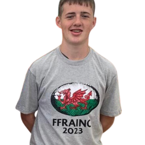 Wales Supporters' Ffrainc 2023 (France 2023) Grey Rugby T-shirt
