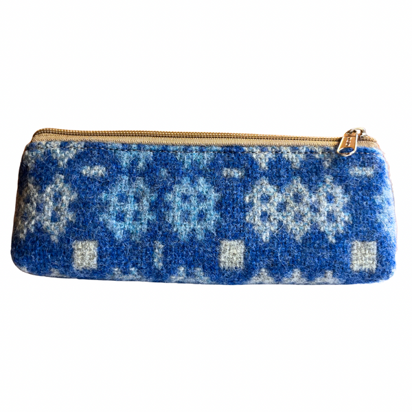Welsh Tapestry Pencil Case - Blue