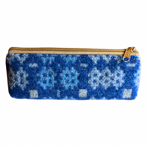 Welsh Tapestry Pencil Case - Blue