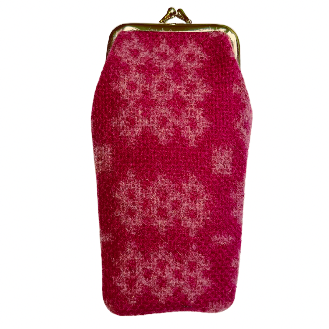 Welsh Tapestry Glasses Case - Pink