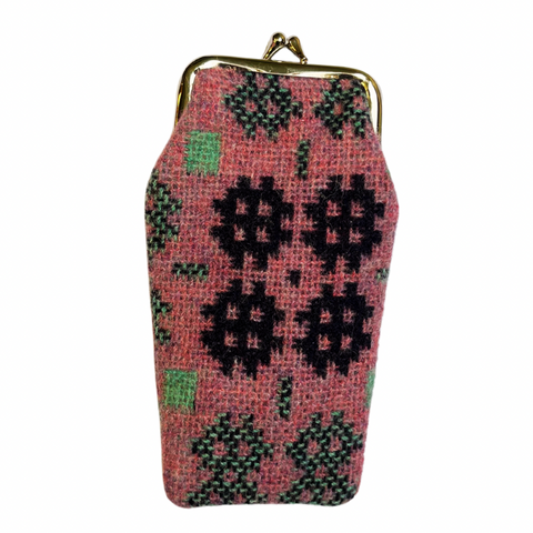 Welsh Tapestry Glasses Case - Pink Amaranth