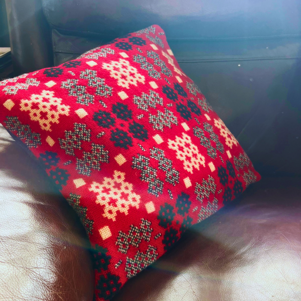 Welsh Tapestry Cushion - Red