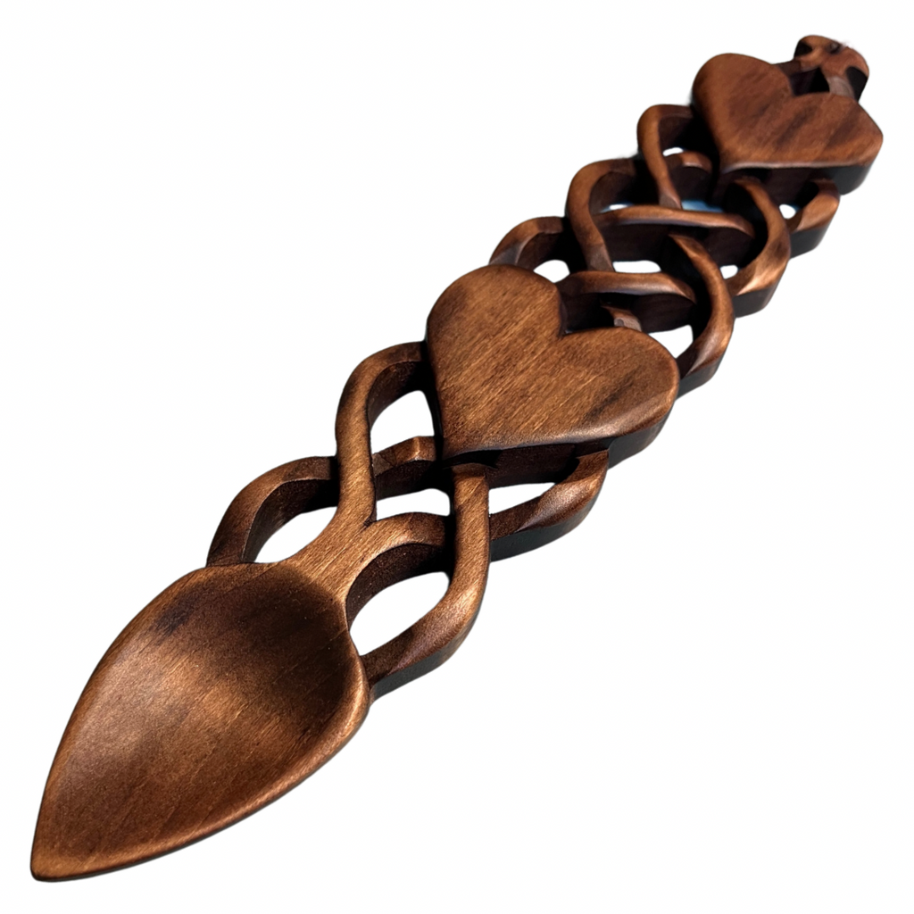 Spoon Intricate Intricate Celtic Knot Spoon - Welsh Love Spoon 051 – Cadwyn Cyf