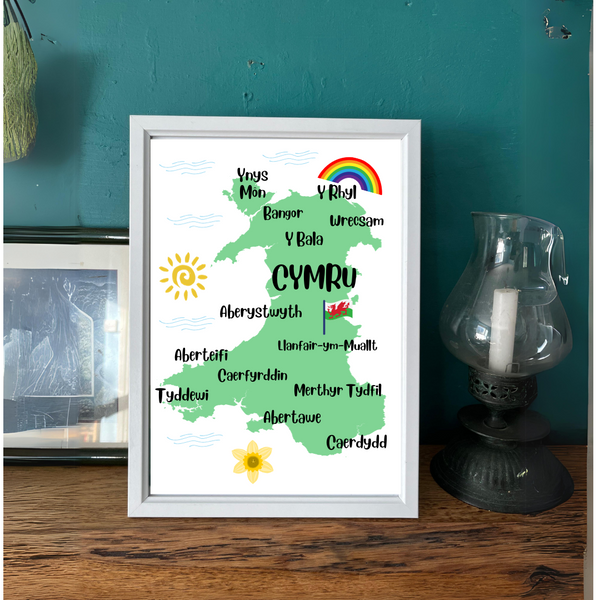 Map o Gymru - Printiau Siriol