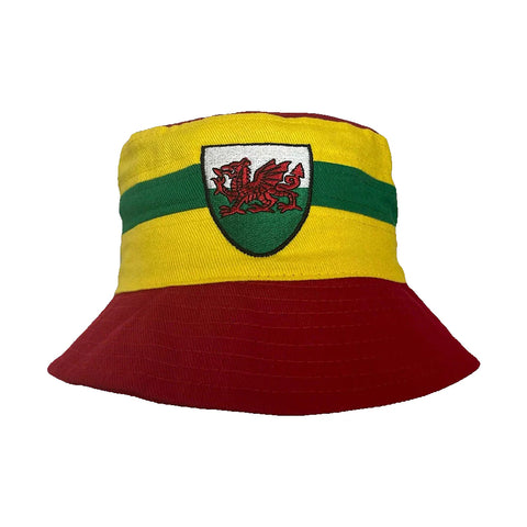 Welsh flag Gold Bucket Hat