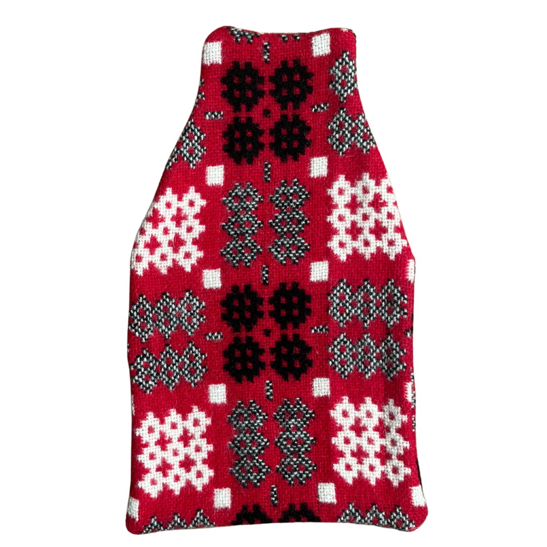 Welsh Tapestry Hot Water Bottle Cover - Red